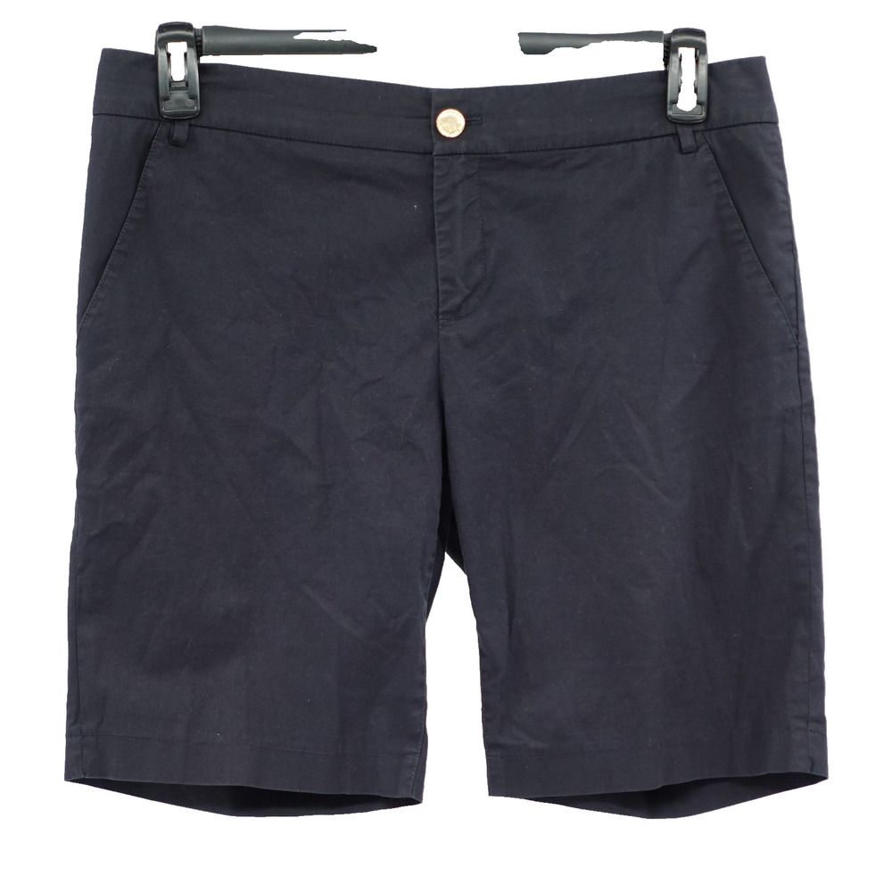 Tory Burch Shorts SZ 10 10" Chino Preppy Dark Academic Workleisure Minimalist